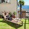 Costway Patio 6-Position Lounge Chair Chaise Aluminium Adjust Recliner